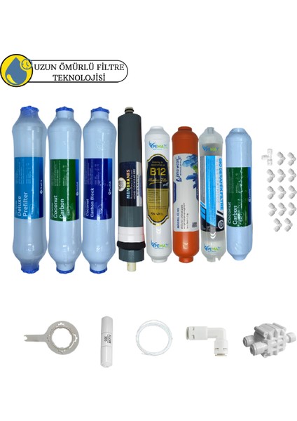 Fluxtek Kapalı Kasa Su Arıtma Cihazlarına Sertifikalı 8li Pera Water Mineral Platinium Mebran