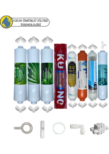 Puricom Kapalı Kasa Su Arıtma Cihazlar Sertifikal 8LIB12 Alkali+Detox+Lgkuno Mebran Mineral