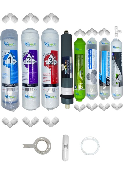 Pws Kapalı Kasa Su Arıtma Cihaz Std 8li Platinium Mebran Alkali+Şeffaf Mineral+Detox+Gümüş İyon Tat
