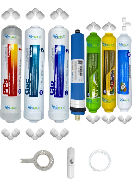 Pws Kapalı Kasa Su Arıtma Cihazlarına Stdmax 7li Vontron Mebran Alkali+Mineral+Tatlandırıcı