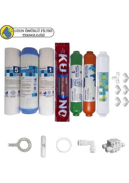 Purefer Açık Kasa Çift Sedimentli Sertifikalı 7li Lg Kuno Mebran Mineral+Alkali
