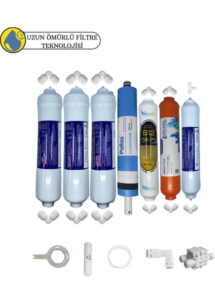 Swun Chyan Kapalı Kasa Su Arıtma Cihazlarına Sertifikalı 7li B12 Alkali+ Pallas Mebran Mineral
