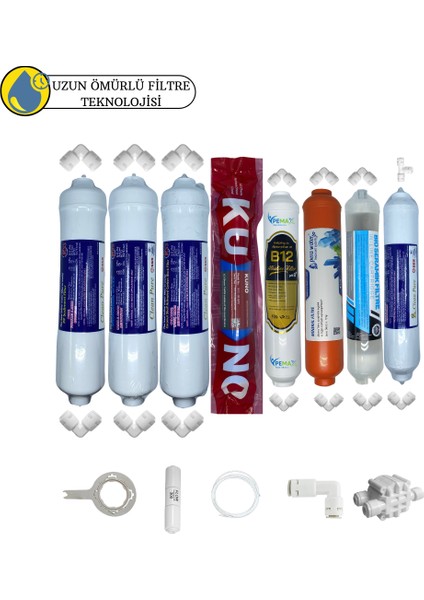 Swun Chyan Kapalı Kasa Su Arıtma Cihazı Sertifikalı 8li B12+Detox+Mineral+Lgkuno Mebran