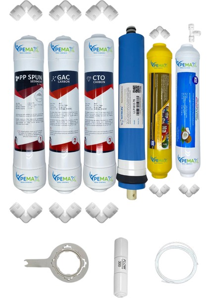 Pws Kapalı Kasa Su Arıtma Cihazlarına Ecomax 6 lı Vontron Mebran Mineral+Tatlandırıcı