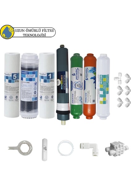 Purefer Açık Kasa Çif Sedimentli Sertifikalı 7li Platinium Mebran Mineral+Alkali