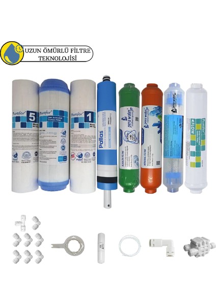 Purefer Açık Kasa Çift Sedimentli Sertifikalı 8li Pallas Mebran Mineral+Alkalili+Detox