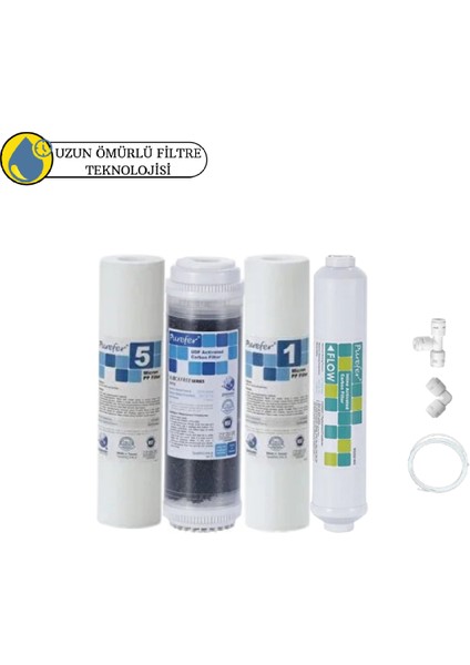 Purefer Açık Kasa Çif Sedimentli Sertifikalı 4lü Filtre I