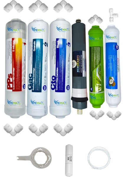 Pws Kapalı Kasa Su Arıtma Cihazlarına Stdmax 6 lı Platinium Mebran Alkali+Tatlandırıcı