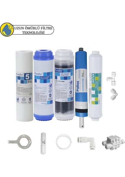 Purefer Açık Kasa Çift Karbonlu Sertifikalı 5li Pallas Mebran 5li