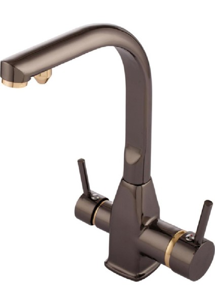 Pws Arıtma Çıkışlı 3 Yollu Prizma Batarya Füme Altın Renk