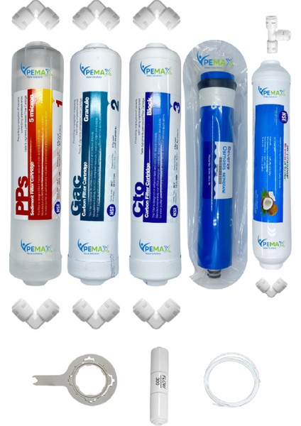 Pws Kapalı Kasa Su Arıtma Cihazlarına Stdmax 5li Reverse Osmosis Mebran Mineralli Tatlandırıcı