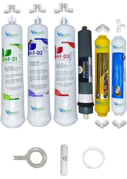 Pws Kapalı Kasa Su Arıtma Cihazlarına Hft 6 lı Platinium Mebran Mineral+Tatlandırıcı