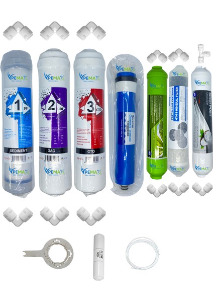 Pws Kapalı Kasa Su Arıtma Std 7li Reverse Osmosis Mebran Alkali+Mineral+Gümüş İyon Tatlandırıcı
