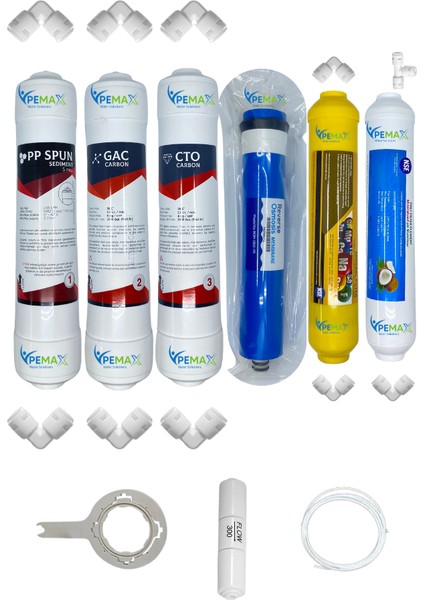 Pws Kapalı Kasa Su Arıtma Cihazlarına Ecomax 6 lı Reverse Osmosis Mebran Mineral+Tatlandırıcı