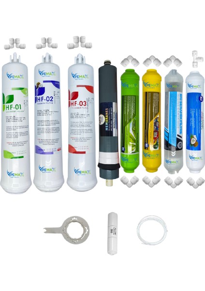 Pws Kapalı Kasa Su Arıtma Cihazlarına Hft 8li Platinium Mebran Alkali+Mineral+Detox+Tatlandırıcı