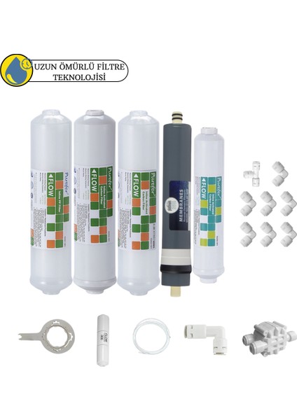 Purefer Kapalı Kasa Su Arıtma Cihazlarına Sertifikalı 5li Platinium Mebran 5li