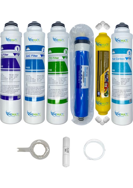 Pws Kapalı Kasa Su Arıtma Cihazlarına Tak Çevir 6 lı Reverse Osmosis Mebran Mineral+Tatlandırıcı