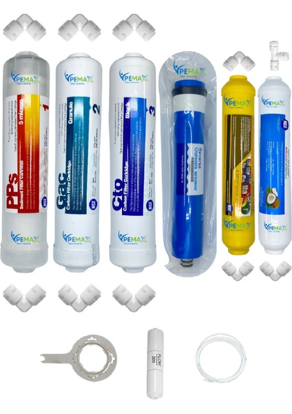 Pws Kapalı Kasa Su Arıtma Cihazlarına Stdmax 6 lı Reverse Osmosis Mebran Mineral+Tatlandırıcı