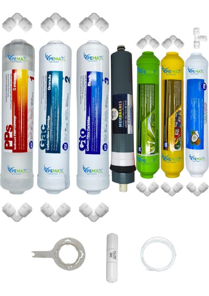 Pws Kapalı Kasa Su Arıtma Cihazlarına Stdmax 7li Platinium Mebran Alkali+Mineral+Tatlandırıcı