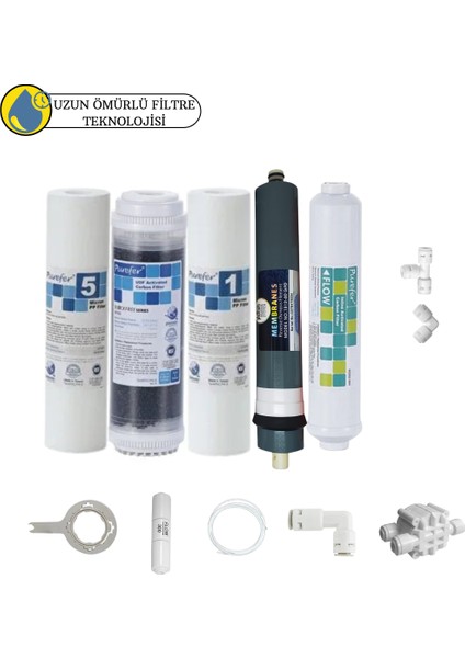 Purefer Açık Kasa Çif Sedimentli Sertifikalı 5li Platinium Mebran 5li