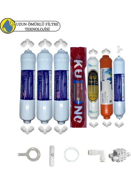 Swun Chyan Kapalı Kasa Su Arıtma Cihazlar Sertifikalı 7li B12 Alkali+Lg Kuno Mebran Mineral
