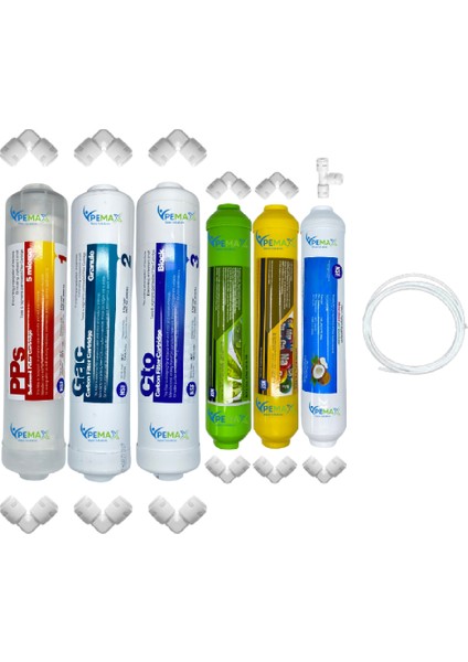 Pws Kapalı Kasa Su Arıtma Cihazlarına Stdmax 6 lı Mebransız Alkali +Mineral +Tatlandırıcı