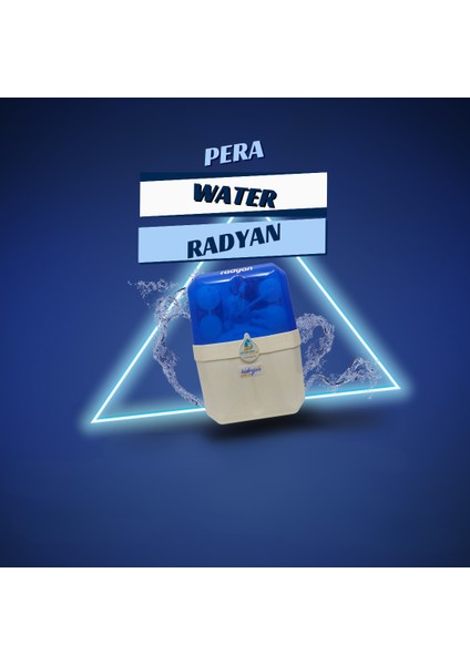 Radyan 6 Aşama Canlı Su Hidrojen+Mineral+Alkali Antibakteriyel Su Arıtma Cihazı Pompasız