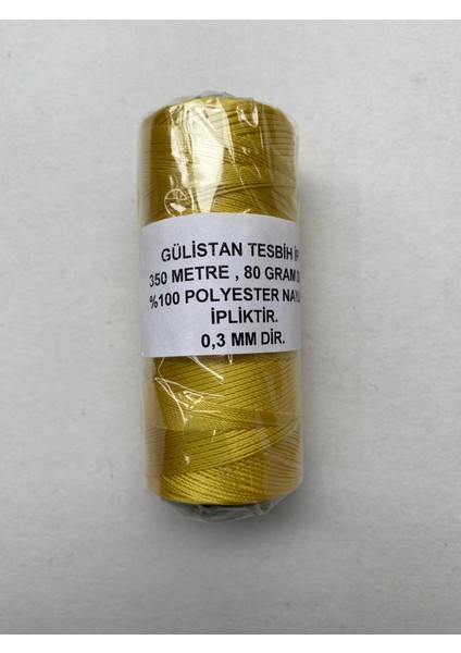 Makaralı... Sarı Renk Tesbih Ipi... 350 Metre... 80 Gramdır