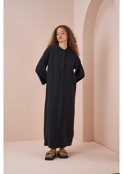 Ferace Müslin Elbise Siyah modelleri