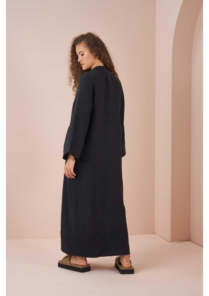 Ferace Müslin Elbise Siyah indirimleri