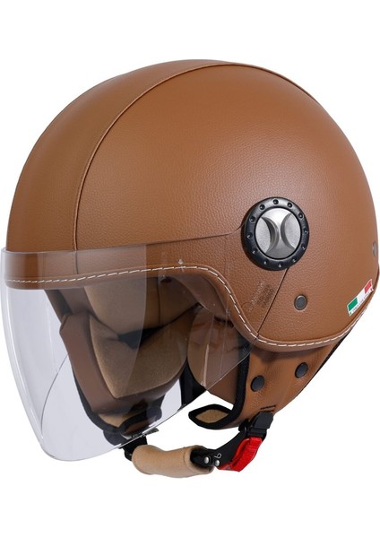 Sw 701 Deri Yarım Kask