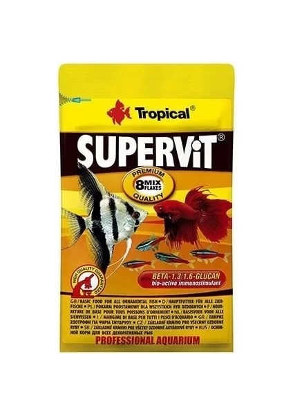 Süpervit Flakes Üniversal Pul Balık Yemi 12 gr