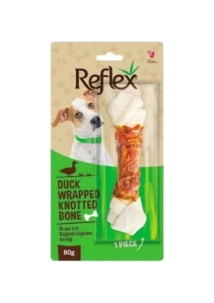 Ördek Etli Düğümlü Çiğneme Kemiği Köpek Ödülü 80 gr