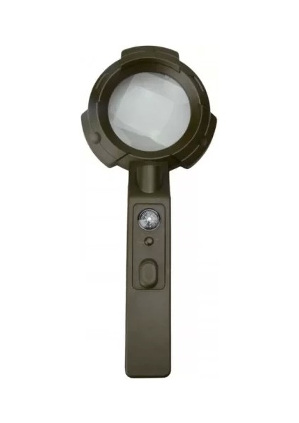 7 LED Aydınlatma,fener,pusula,4x Büyütme Okuma Büyüteç TH600557