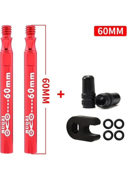 GOLD60MM Tarzı 2 Adet Bisiklet Presta Vana Iç Bisiklet Tüpleri Genişletici Alüminyum Alaşımlı Boyut mm Mtb Yol Bisikleti Tubeless Jant Vana Araçları (Yurt Dışından)