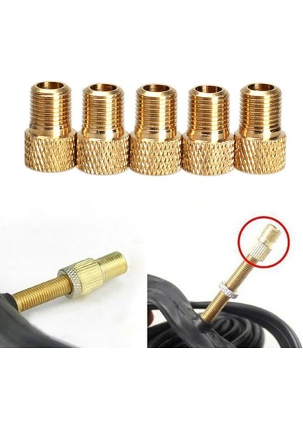 2 Adet Stil Valf Adaptörü Pompa Fransızları Amerikan Normuna Dönüştür Bakır Valf Adaptörü Tekerlekler Gaz Memesi Tüp Aracı Bisiklet Aksesuarları (Yurt Dışından)