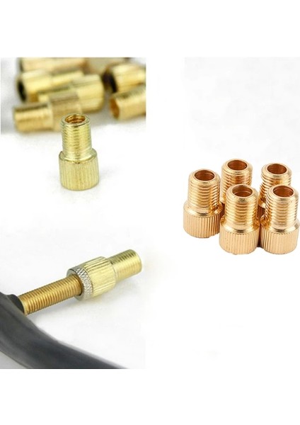 2 Adet Stil Valf Adaptörü Pompa Fransızları Amerikan Normuna Dönüştür Bakır Valf Adaptörü Tekerlekler Gaz Memesi Tüp Aracı Bisiklet Aksesuarları (Yurt Dışından)