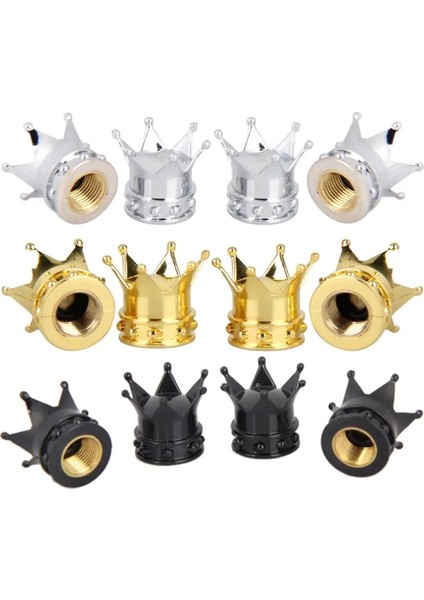 B Tarzı 4 Adet Evrensel Altın Taç Araba Kamyon Bisiklet Lastiği Hava Valfi Kök Kapakları Kings Crown Lastik Lastik Tekerlek Kök Valfi Hava Toz Kapağı Kapakları (Yurt Dışından) fiyatları