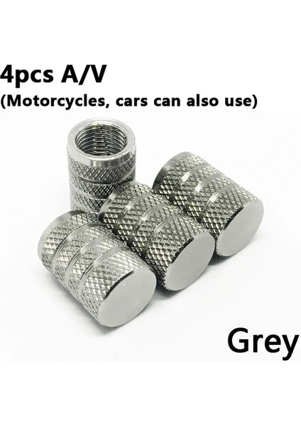 4 Adet Gri Stil 4 Adet Bisiklet Tekerlek Lastiği Kaplı Araba Motosiklet Kamyon Evrensel Tüp Lastik Bisiklet Av Sv Amerikan Hava Valfi Kapağı Toz Geçirmez 10 Renk (Yurt Dışından)