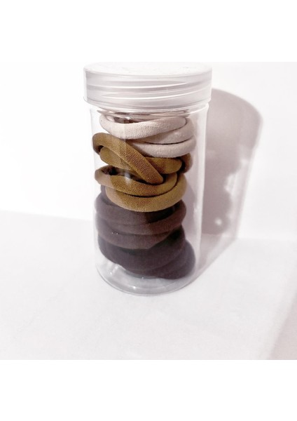 Yoga Lüks Kahverengi Tonları Lastik Toka Seti 20'li