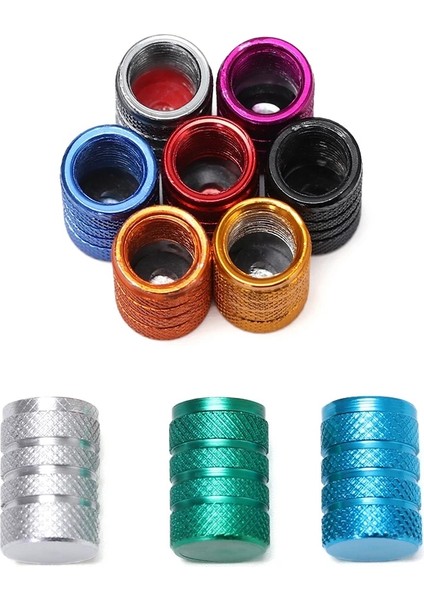 Mavi Stil 4 Adet Evrensel Toz Geçirmez Alüminyum Alaşımlı Bisiklet Kapağı Tekerlek Lastiği Kaplı Araba Kamyon Tüpü Lastik Bisiklet Aksesuarları (Yurt Dışından)