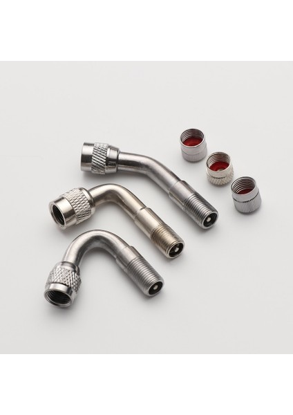 Gümüş 45 Tarzı 1 Adet Derece Açı Pirinç Hava Lastik Vana Kök Uzatma Adaptörü ile Araba Kamyon Motosiklet Bisiklet Bisiklet Aksesuarları (Yurt Dışından) modelleri