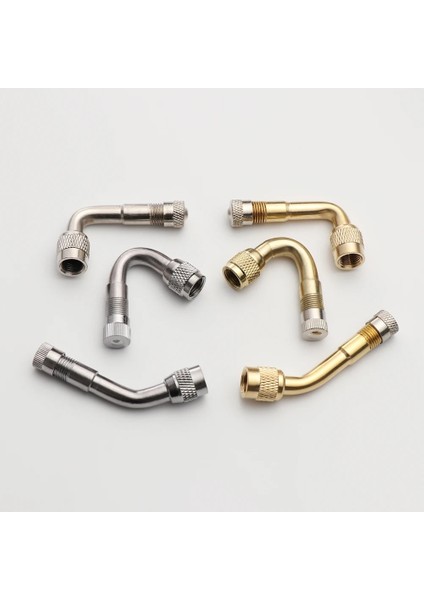 Gümüş 45 Tarzı 1 Adet Derece Açı Pirinç Hava Lastik Vana Kök Uzatma Adaptörü ile Araba Kamyon Motosiklet Bisiklet Bisiklet Aksesuarları (Yurt Dışından) fırsatları