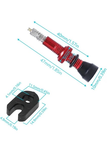 48 Mm-Mavi Stil Et Bisiklet Lastik Hava Valfi Bisiklet Tubeless Tekerlek Valf Kiti Bakır Çekirdek Alaşımlı Kök Kauçuk Taban, (Yurt Dışından) indirimleri
