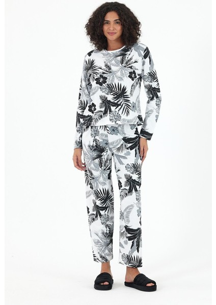 Kadın Uzun Kollu Baskılı Pijama Takımı fiyatları