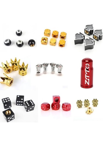 No.4 Tarzı Lot Alüminyum Araba Kamyon Bisiklet Motosiklet Lastiği Lastik Vana Çekirdek Kapakları Tekerlek Vana Kök Kapağı Toz Kapağı (Yurt Dışından) fırsatları