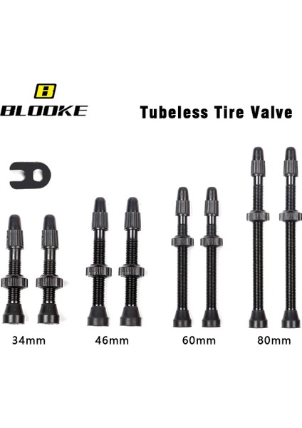 34MM Tarzı Blooke Tubeless Lastik Vana Mtb Yol Bisikleti Için Alüminyum Alaşımlı Lastik Vana Bisiklet Aksesuarları (Yurt Dışından)