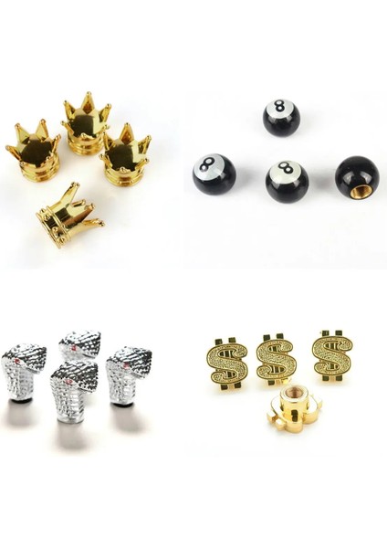 No.10 Tarzı 4 Adet Top Yıldız Taç Şekli Bisiklet Lastiği Tekerlek Kök Hava Valfi Kapağı Çok Bisiklet Lastiği Valf Kapakları Diceauto Kamyon Hava Geçirmez Kapaklar (Yurt Dışından) fiyatları