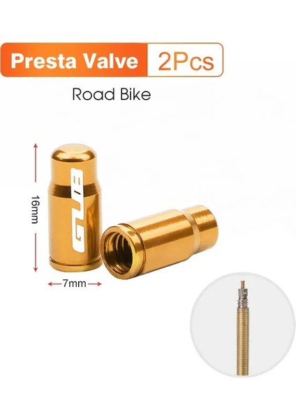 Presta Stili Için Altın 2 Adet Alüminyum Bisiklet Lastiği Valf Kapakları Somun Seti Mtb Yol Bisikleti Tüp Valf Kapağı Avfv Schrader Valf Kapağı Presta Valf Kapağı (Yurt Dışından)