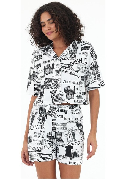 Kadın Yazlık Kısa Kollu Pijama Takımı fiyatları